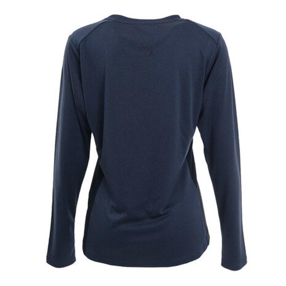 ルコック スポルティフ（Lecoq Sportif） テニスウェア レディース 杢 長袖ゲームシャツ QTWTJB03 NVY （レディース）