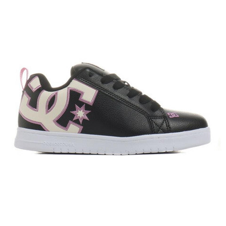 ディーシー・シュー（DC SHOE）（レディース）レディース スニーカー 黒 白 コートグラフィックライト COURT GRAFFIK LITE ブラック ホワイト 21FWDW214601