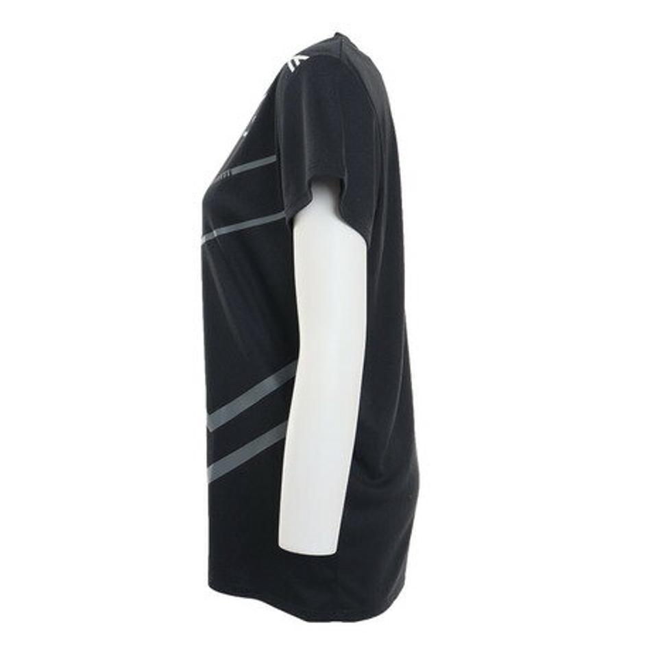 ルコック スポルティフ（Lecoq Sportif） テニスウェア レディース 杢 プラクティスシャツ QTWTJA03 BLK （レディース）