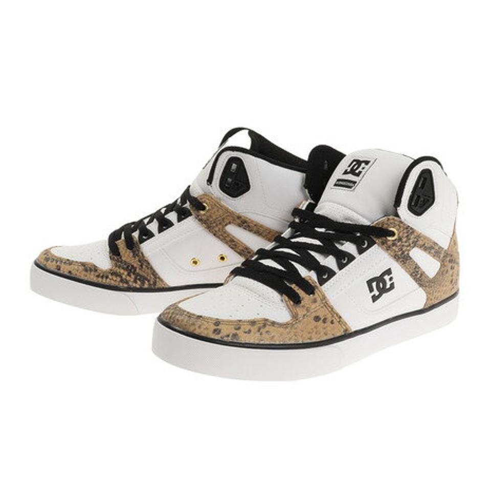 ディーシー・シュー（DC SHOE） PURE HIGH-TOP WC SE SN ホワイト 白 DM214021 WHS スニーカー スケートボード シューズ スポーツ ハイカット ヘビ柄 （メンズ）