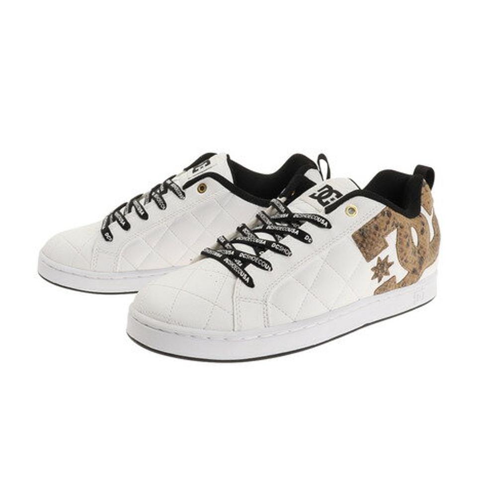 【10/10 24h限定エントリー＆対象4店舗買い回りで最大P10倍！】ディーシー・シュー（DC SHOE） ALLIANCE SE SN ホワイト 白 DM214018 WHS スニーカー スケートボード シューズ スポーツ プリント ヘビ柄 ロゴ 靴 （メンズ）