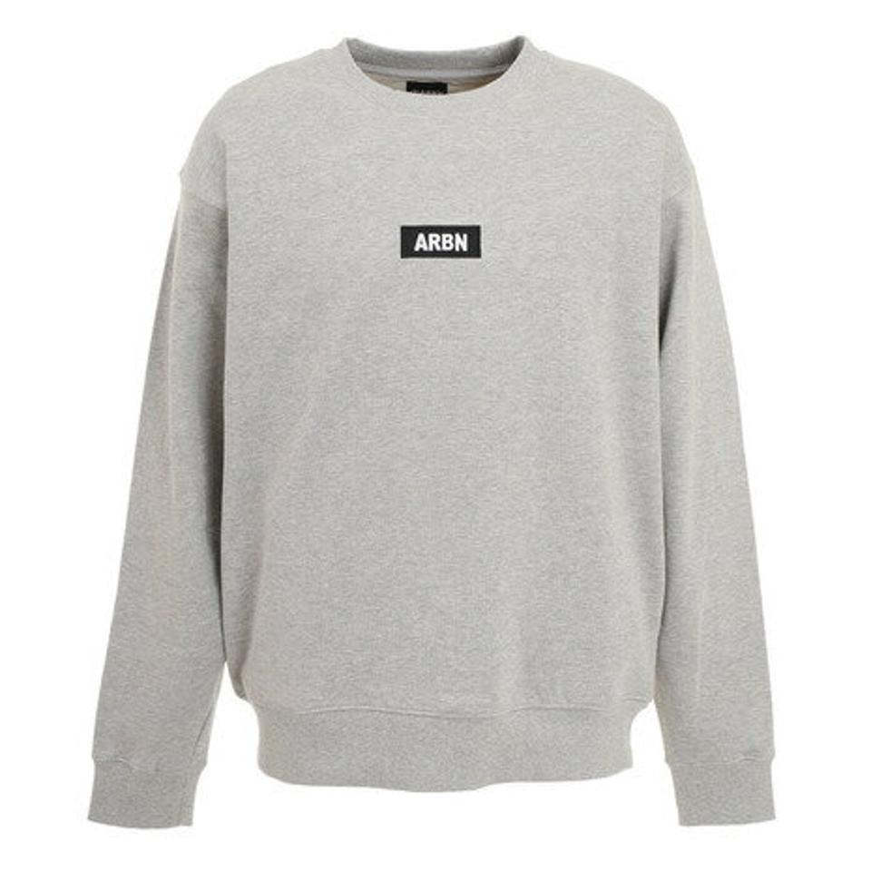 【スーパーSALE期間限定！50％OFF！】エアボーン（ARBN）（メンズ）BOX ロゴ クルーネックスウェット ARBN21aw-007-GRY