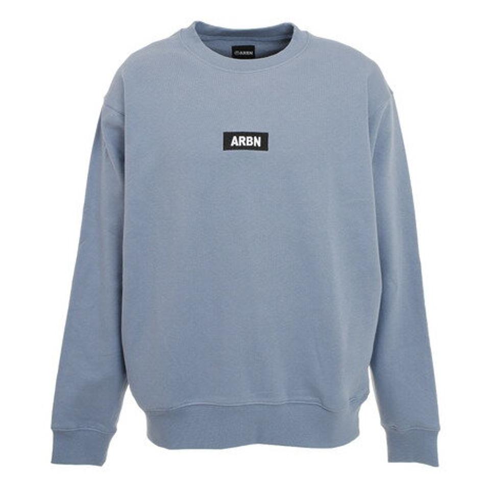 エアボーン（ARBN）（メンズ）BOX ロゴ クルーネックスウェット ARBN21aw-007-D.BLU