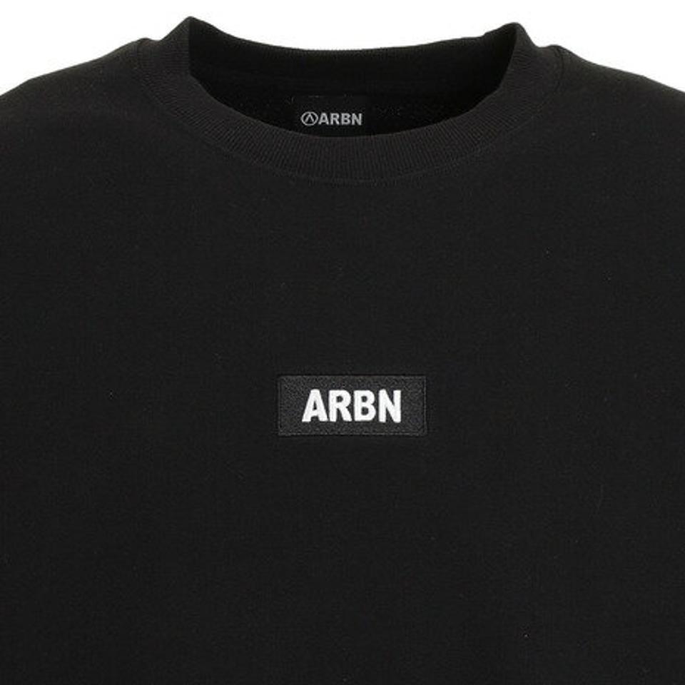 【スーパーSALE期間限定！50％OFF！】エアボーン（ARBN）（メンズ）BOX ロゴ クルーネックスウェット ARBN21aw-007-BLK
