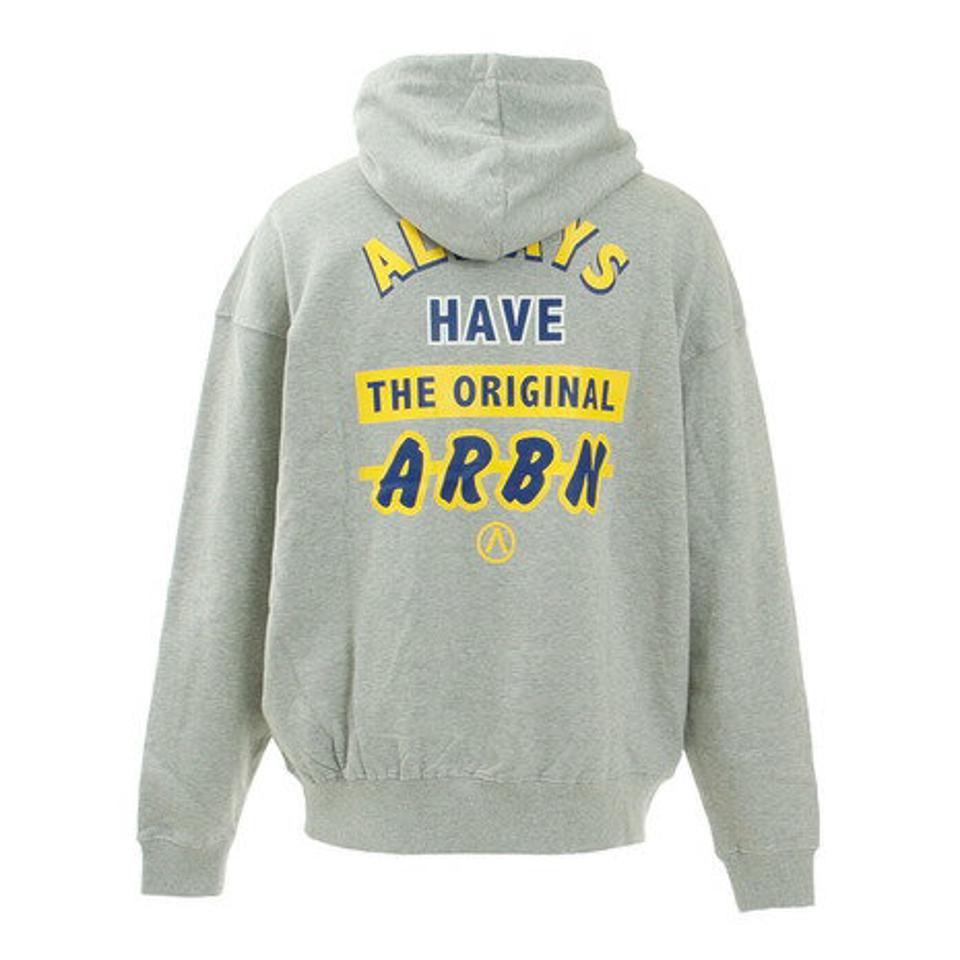 【スーパーSALE期間限定！50％OFF！】エアボーン（ARBN）（メンズ）パーカー バックプリント ビッグフーディ ARBN21aw-004-GRY