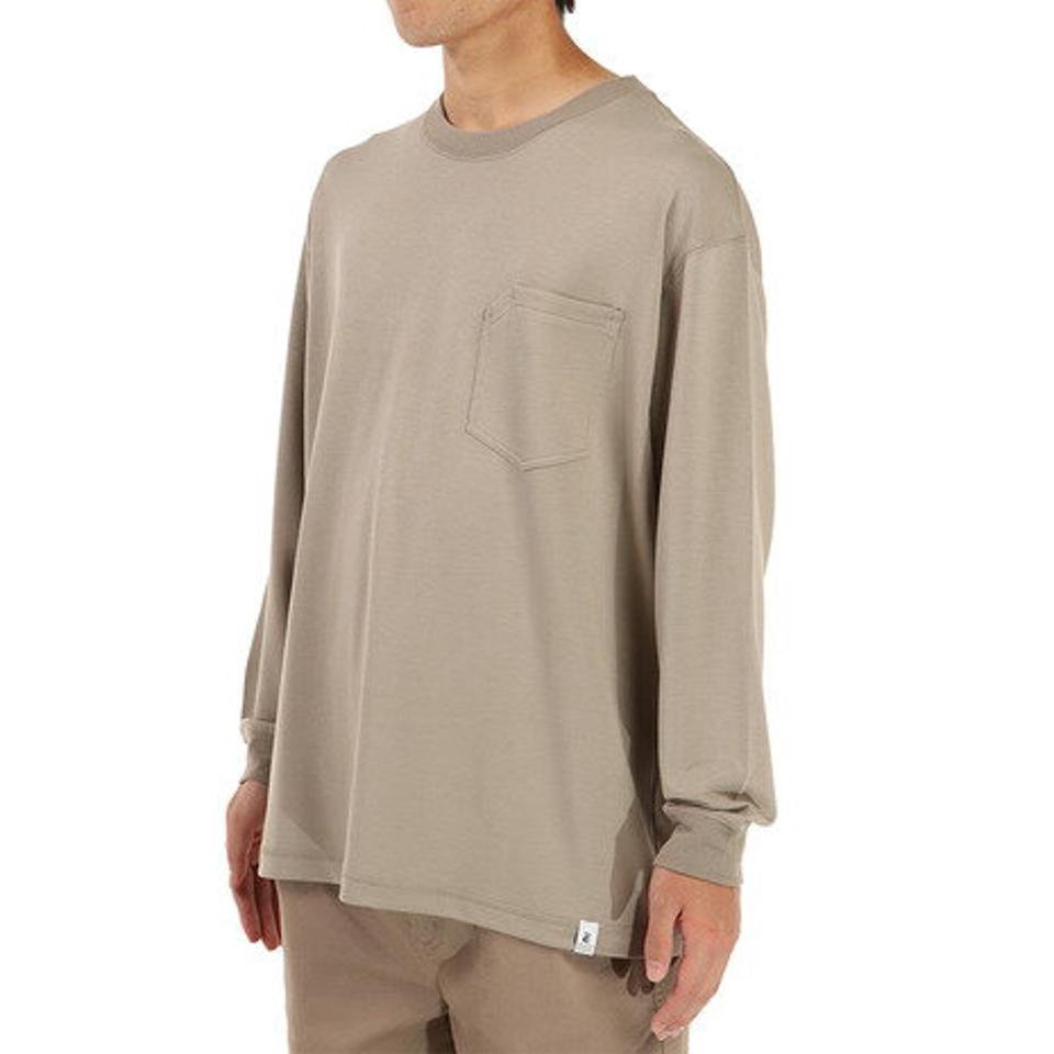 【10%OFFクーポン 3/15まで】エルケクス(ELKEX)(メンズ)ヒートクロス フレンチテリー オーバーロングスリーブシャツ EKM1FA3075 SBEG