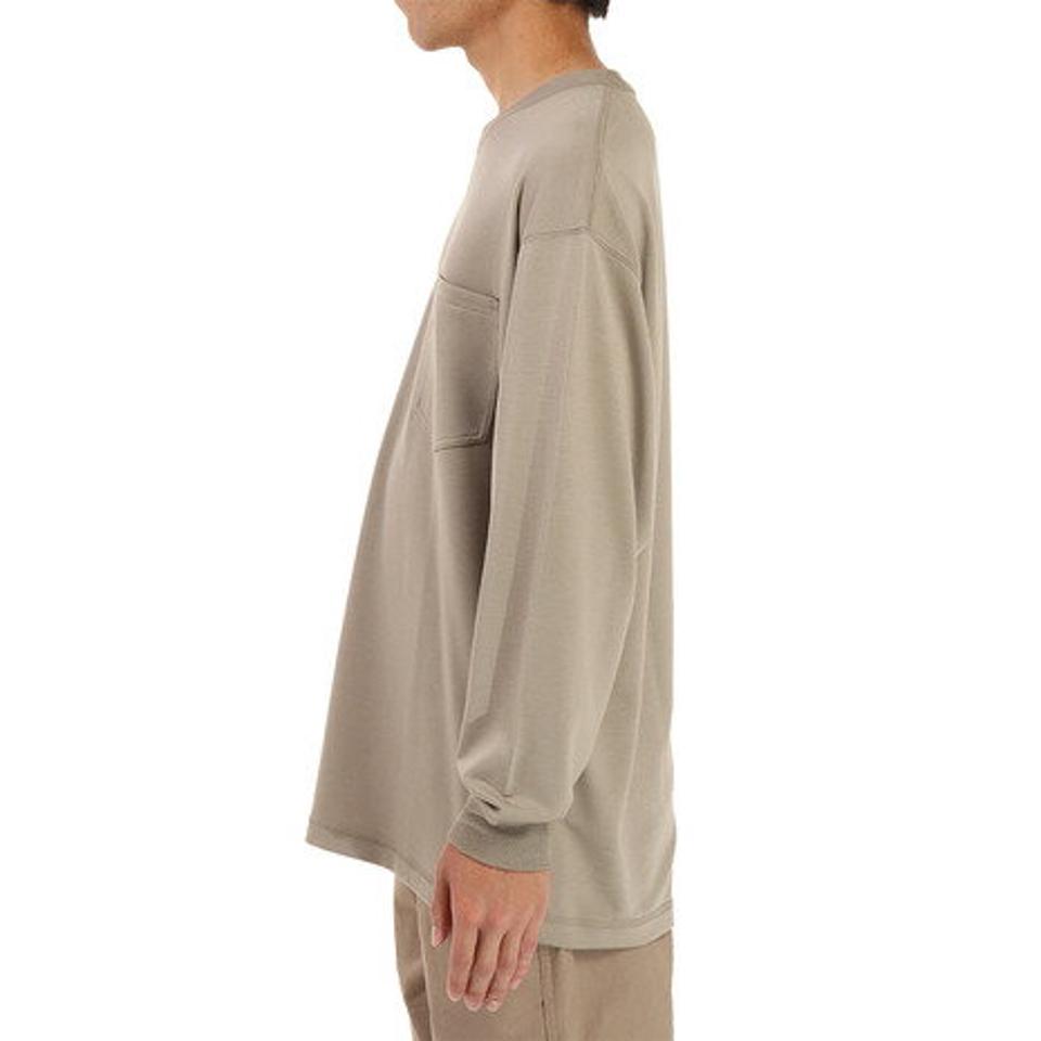 【10%OFFクーポン 3/15まで】エルケクス(ELKEX)(メンズ)ヒートクロス フレンチテリー オーバーロングスリーブシャツ EKM1FA3075 SBEG