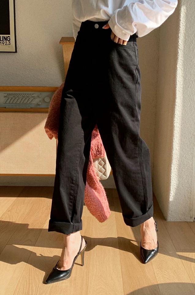 ワイドロングコットンパンツ・全4色・t00190 レディース 【pt】韓国ファッション ボトムス ロング ロングパンツ ワイド コットンパンツ ハイウエスト カラーパンツ ストレート 無地 シンプル フェミニン カジュアル 秋 冬