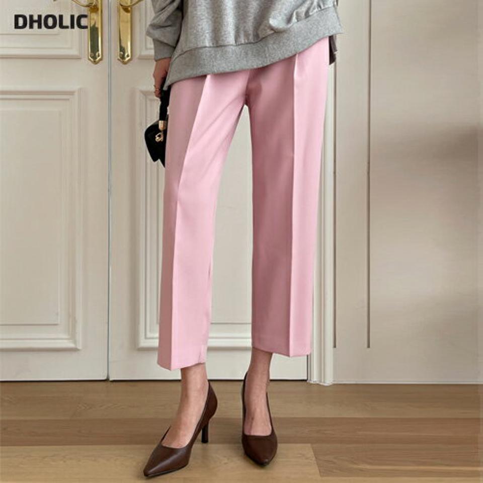 バックゴムテーパードスラックス・全4色・b71762 レディース 【pt】ボトムス ロング ロングパンツ スラックスパンツ スラックス テーパード ハイウエスト カラーパンツ 無地 シンプル カジュアル 秋 冬 韓国ファッション ハイホリHIHOLLI