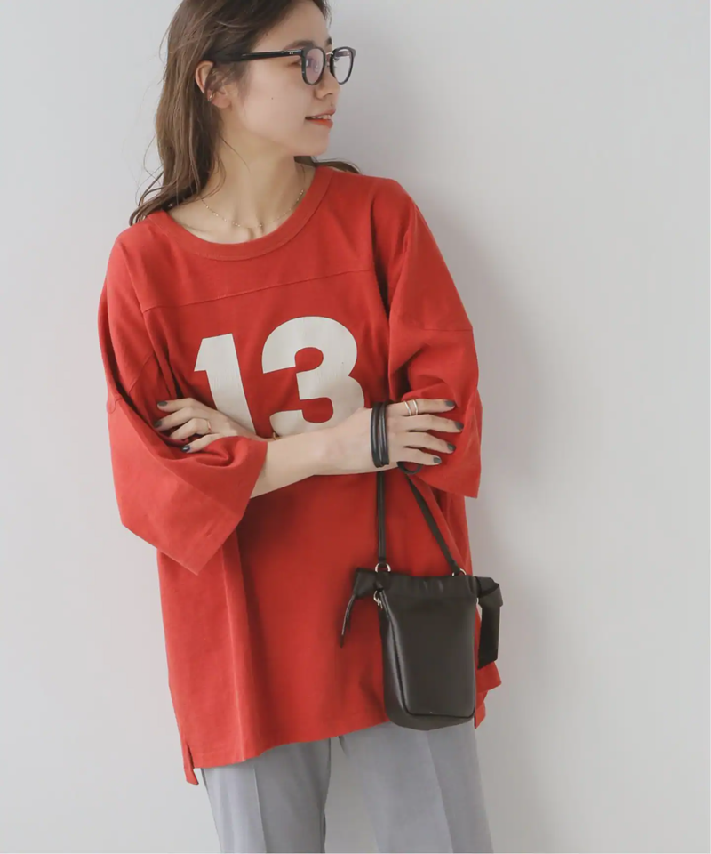 【Collegiate Pacific】 HALF SLEEVE FOOTBALLT：Tシャツ◆（JOURNAL STANDARD relume）