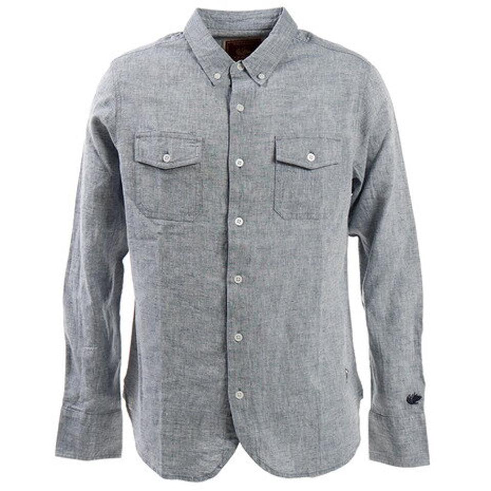 エルケクス(ELKEX) リネンブレンド 長袖シャツ 881EK0CG3190LBLU (メンズ)