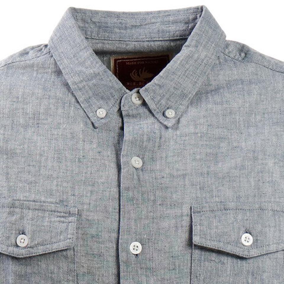 エルケクス(ELKEX) リネンブレンド 長袖シャツ 881EK0CG3190LBLU (メンズ)
