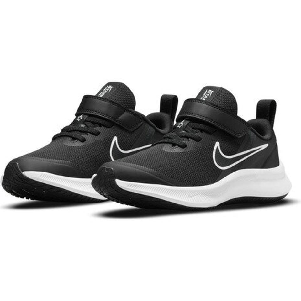 ナイキ（NIKE）（キッズ）スター ランナー 3 PSV ブラック グレー DA2777-003 ジュニア ランニングシューズ 子供靴 スポーツスニーカー 運動 マジックテープ