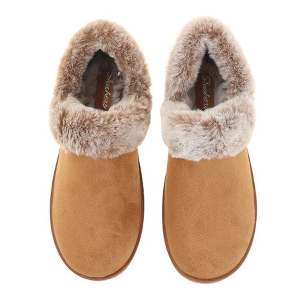 スケッチャーズ（SKECHERS）（レディース） コージー キャンプファイア フレッシュ トースト ブラック キャメル 167219 レディース シューズ スリッポン