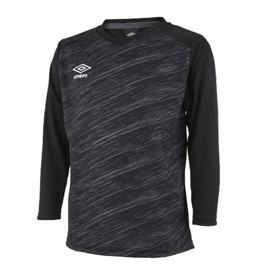 アンブロ(UMBRO) サッカーウェア ジュニア グラフィック長袖プラクティスシャツ UUJSJB53 BKBK (キッズ)