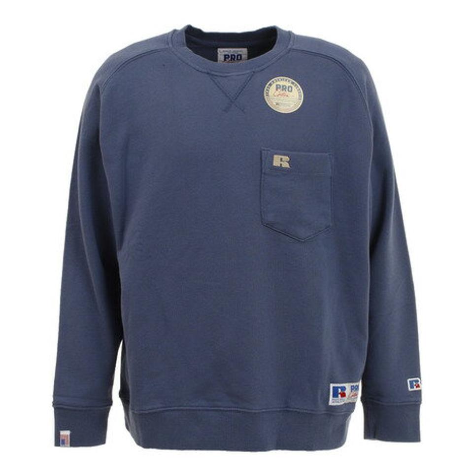 【1/25 24h限定 エントリー&対象3店舗買い回りで最大P10倍!】ラッセル(RUSSELL)(メンズ)PRO USA SWEAT CREW トレーナー RBM21F0001 BLU