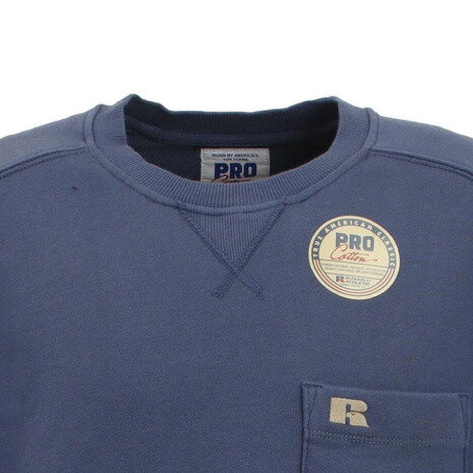 【1/25 24h限定 エントリー&対象3店舗買い回りで最大P10倍!】ラッセル(RUSSELL)(メンズ)PRO USA SWEAT CREW トレーナー RBM21F0001 BLU