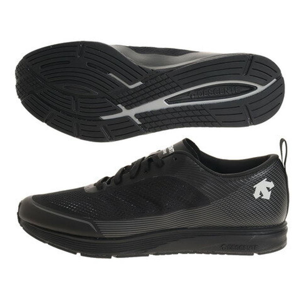 デサント（DESCENTE） ランニングシューズ ジョギングシューズ DR-MOVE DR1QJF50BB 学生 部活 陸上 黒 （メンズ、レディース）