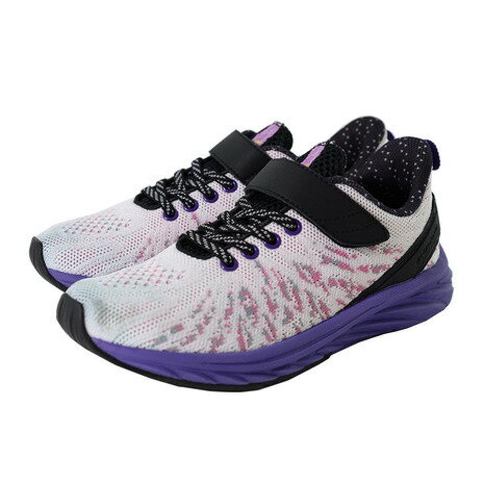 瞬足（syunsoku） ジュニアスポーツシューズ ベルクロ ベルト付き スニーカー 胡蝶しのぶ コラボグッズ 運動靴 KYS 0010 （キッズ）