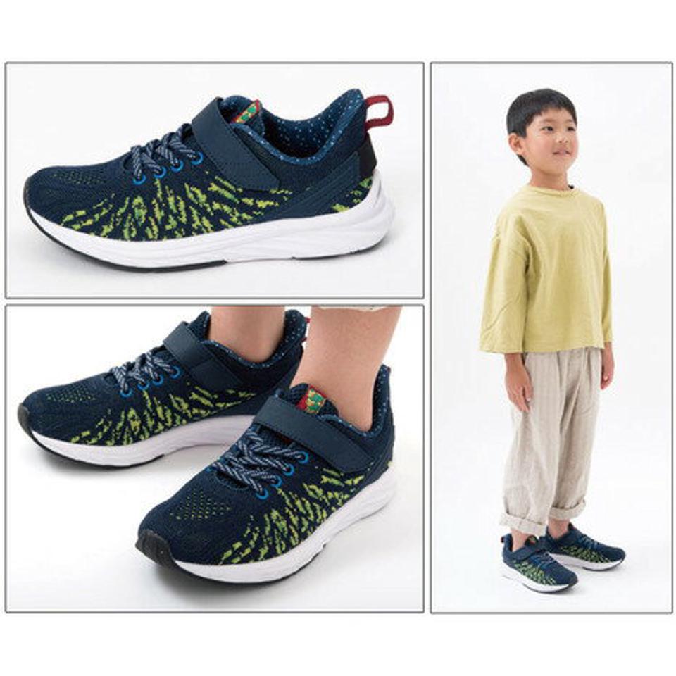 瞬足（syunsoku） ジュニアスポーツシューズ ベルクロ ベルト付き スニーカー 冨岡義勇 コラボグッズ 運動靴 KYS 0010 （キッズ）