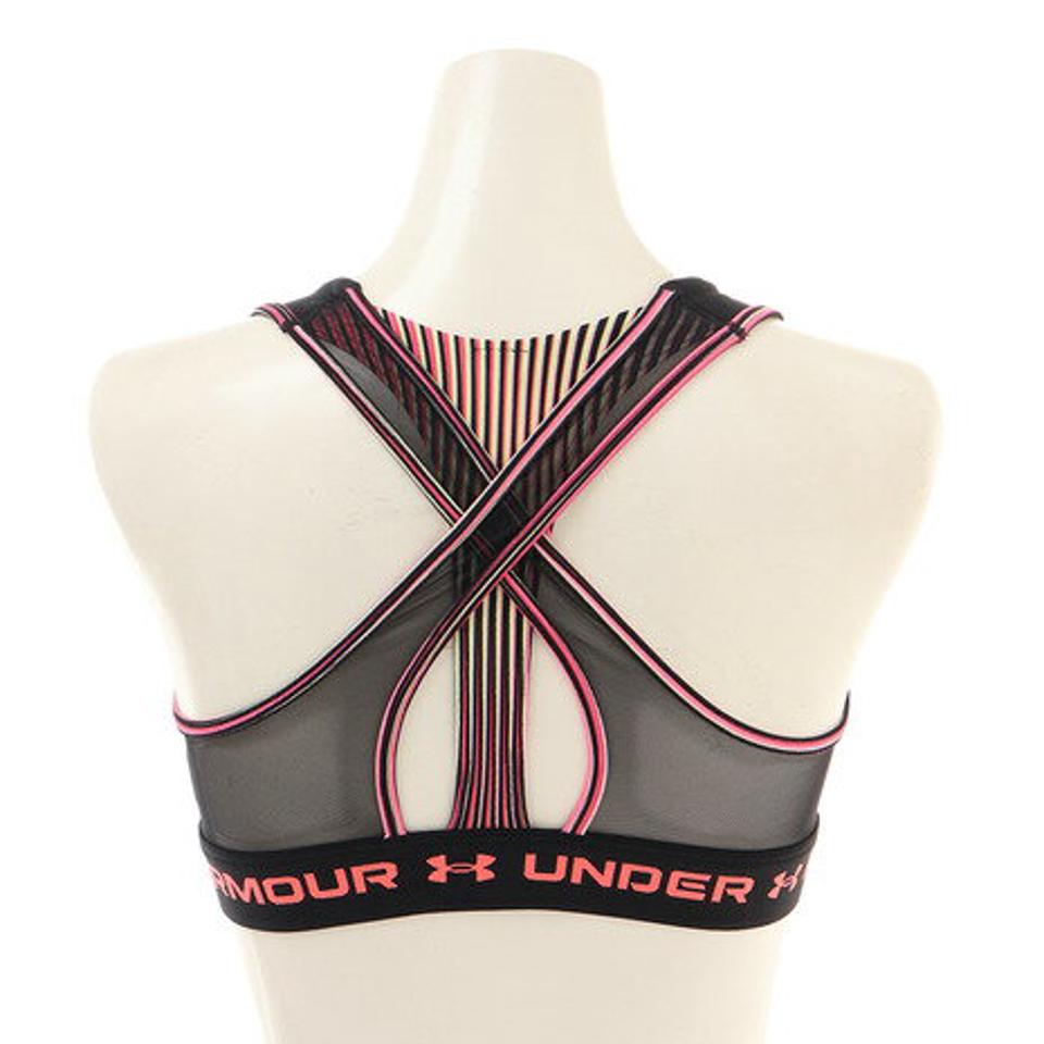 アンダーアーマー（UNDER ARMOUR） スポーツブラ ミドルサポート 揺れない クロスバック ブラ ミッド 80'S 1365744 001 （レディース）
