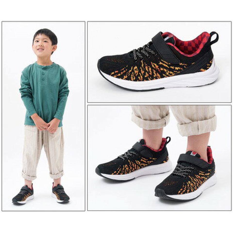 瞬足（syunsoku）（キッズ） ジュニアスポーツシューズ ベルクロ ベルト付き 鬼滅の刃 コラボグッズ 運動靴 KYS