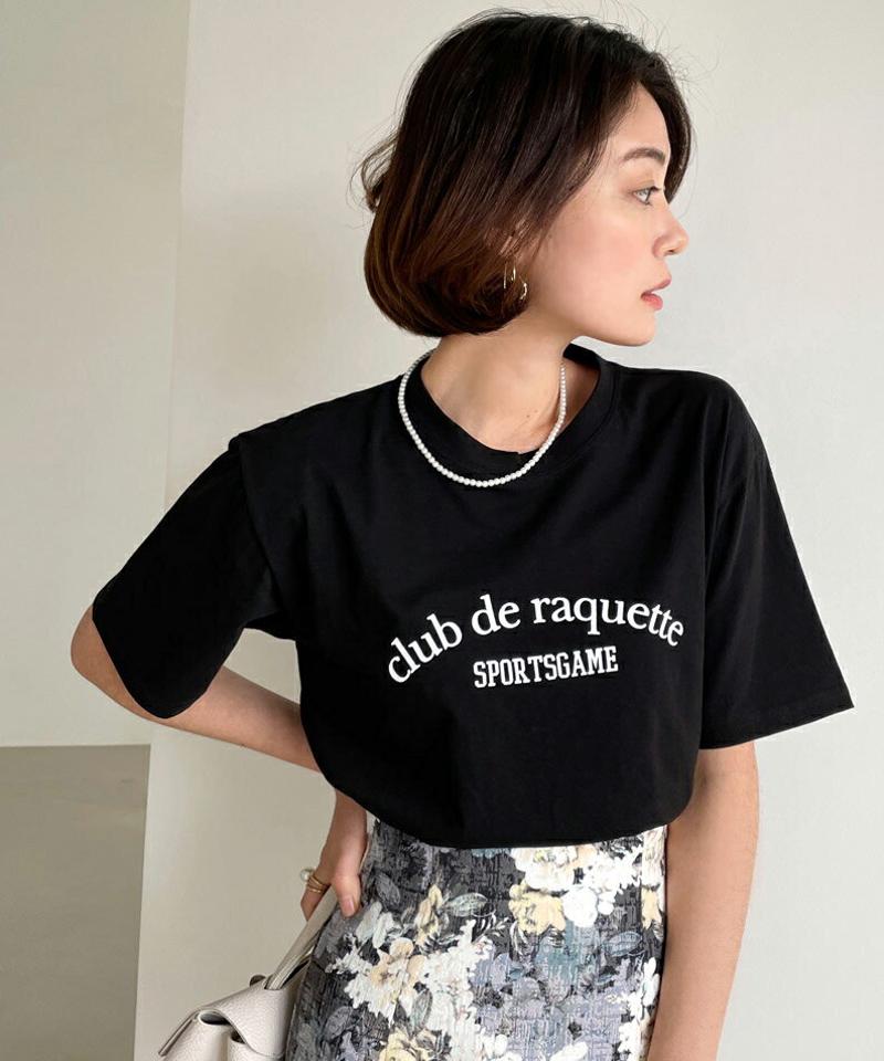 レタリング半袖Tシャツ・全3色・t00150 レディース 【tops】トップス Tシャツ 半袖 ハーフスリーブ ロゴ ロゴT レタリング カジュアル ラフ コットン 綿 春 夏 韓国ファッション ハイホリHIHOLLI