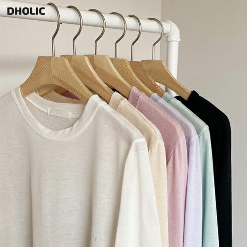 6COLORSラウンドTシャツ・全6色・t66622 レディース 【tops】トップス Tシャツ ロンT 無地T カジュアル 長袖 ラウンドネック シンプル ベーシック 無地 単色 春 夏 秋 冬 韓国ファッション