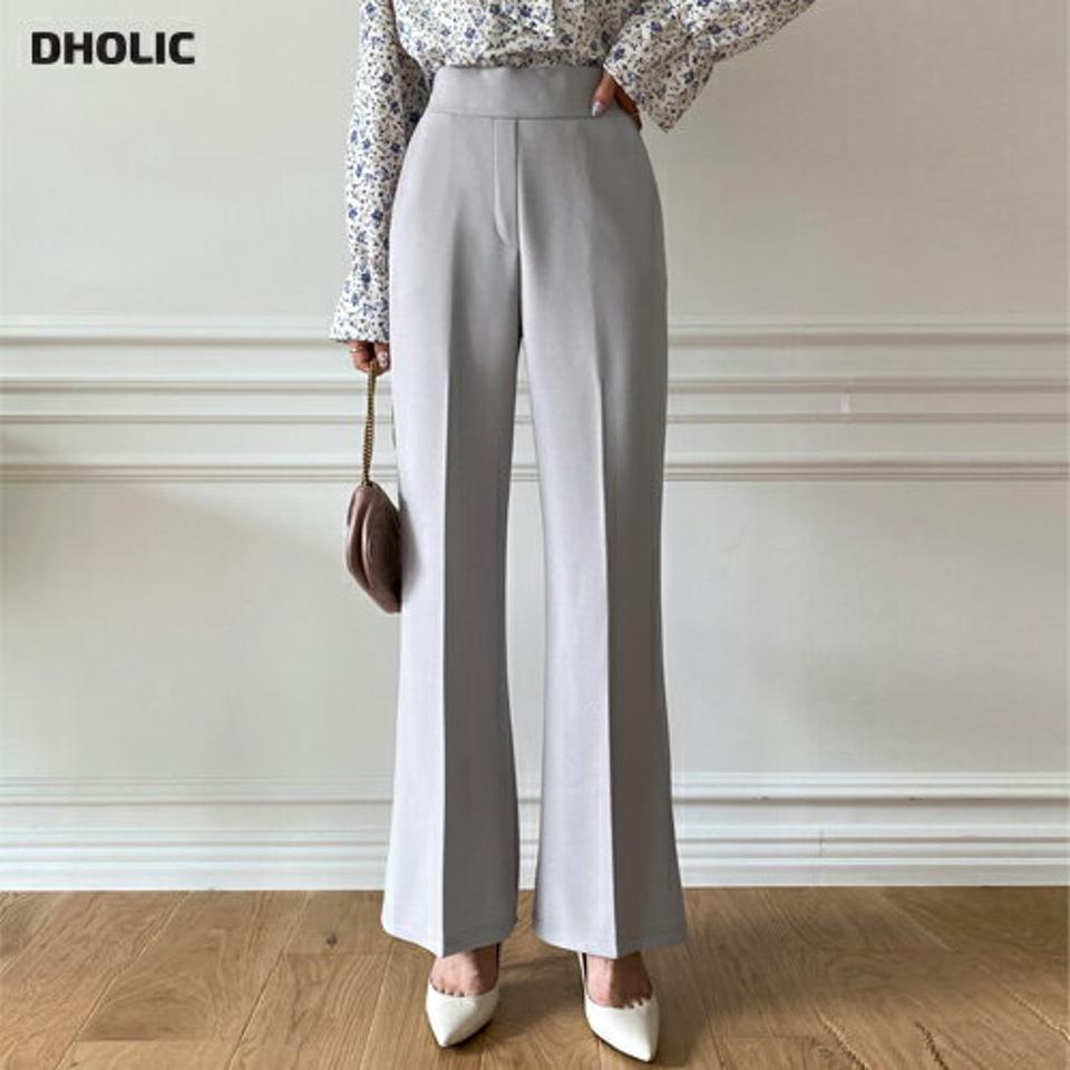 バックゴムフレアパンツ ・全3色・t65448 レディース 【pt】韓国ファッション ボトムス ロング ロングパンツ スラックスパンツ スラックス バックゴム ワイド フレア 無地 シンプル フェミニン カジュアル 秋 冬