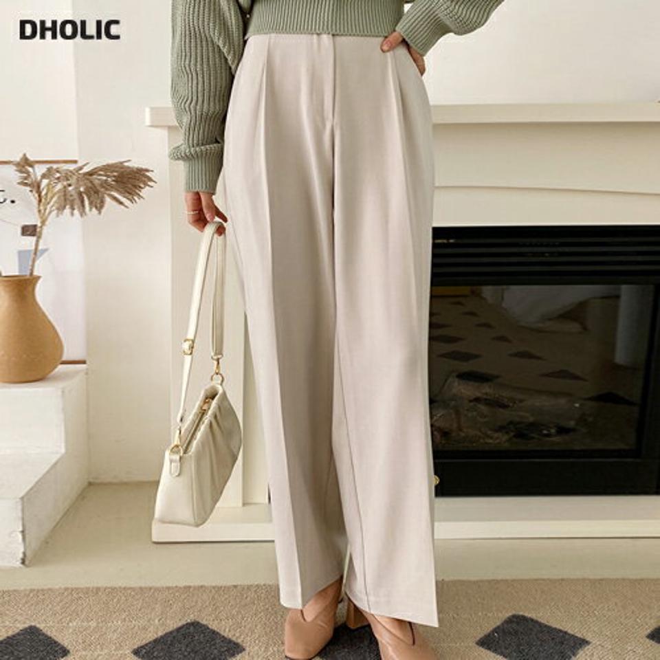 バックゴムワンタックワイドスラックス・全3色 b66289 レディース【pt】パンツ スラックス ワイド ロング丈 春 夏 秋 冬 無地 単色 シンプル ベーシック オフィスカジュアル シック 大人っぽ 韓国ファッション