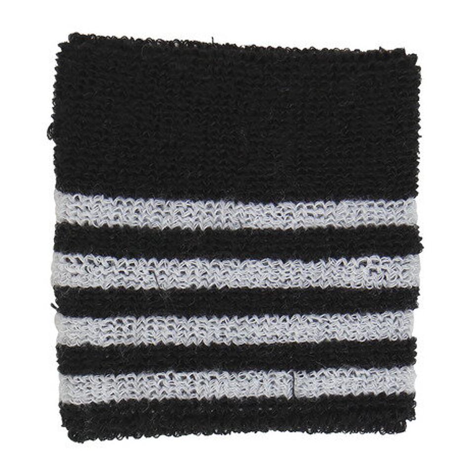 ウィッテム（HUITIEME）（レディース）テニス リストバンド ボーダー HU18SLS733113 BLK