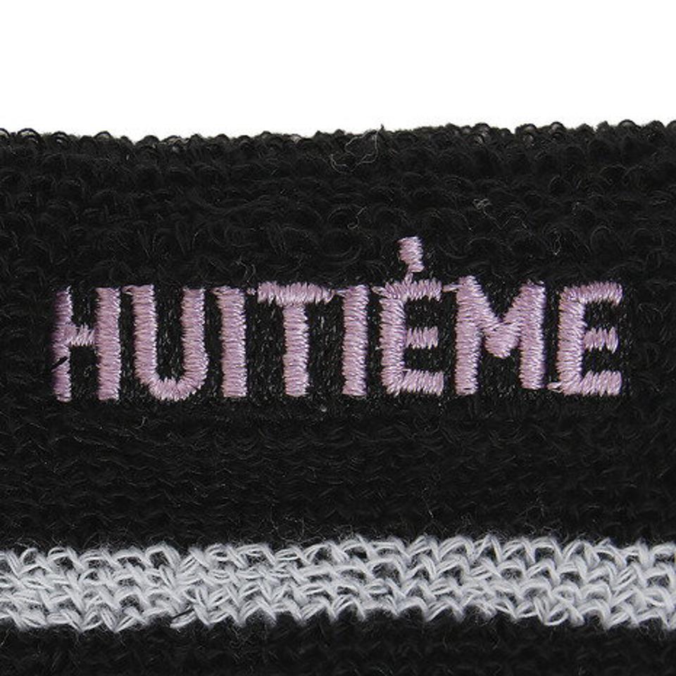 ウィッテム（HUITIEME）（レディース）テニス リストバンド ボーダー HU18SLS733113 BLK