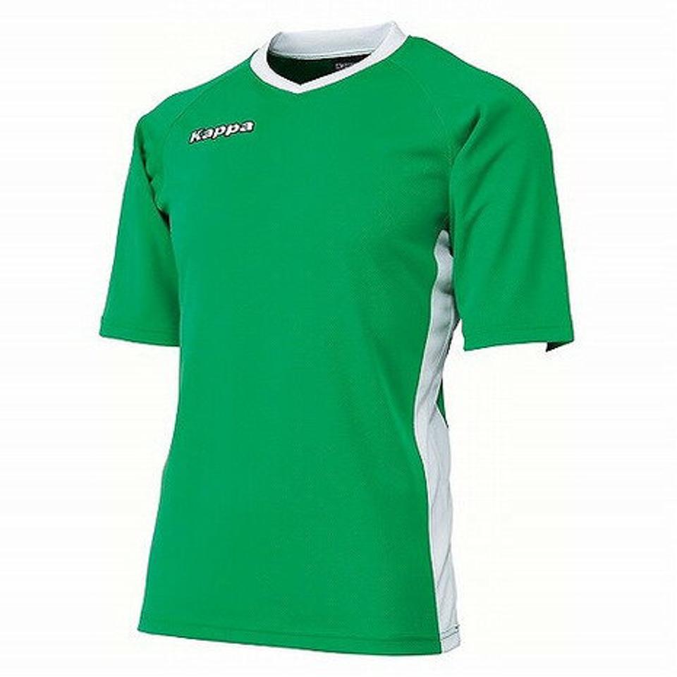 カッパ（Kappa） サッカーウェア 半袖 Tシャツ ジュニア ゲームシャツ プラクティスシャツ KF4A2TS31 GN フットサルウェア （キッズ）