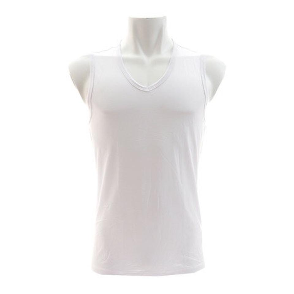 エーシーピージー(ACPG)(メンズ)快適ストレッチ 吸汗速乾 ノースリーブ Vネック インナーシャツ 891PA9AL1531WHT