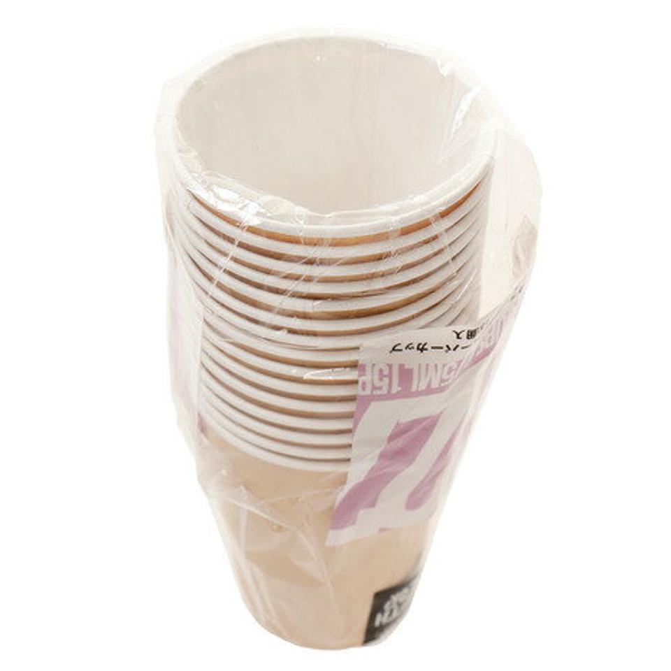 サンナップ（sunnap）（メンズ、レディース）アースカラー未晒しペーパーカップ 275ml 15個入 C2715MZWカップ15P BBQ