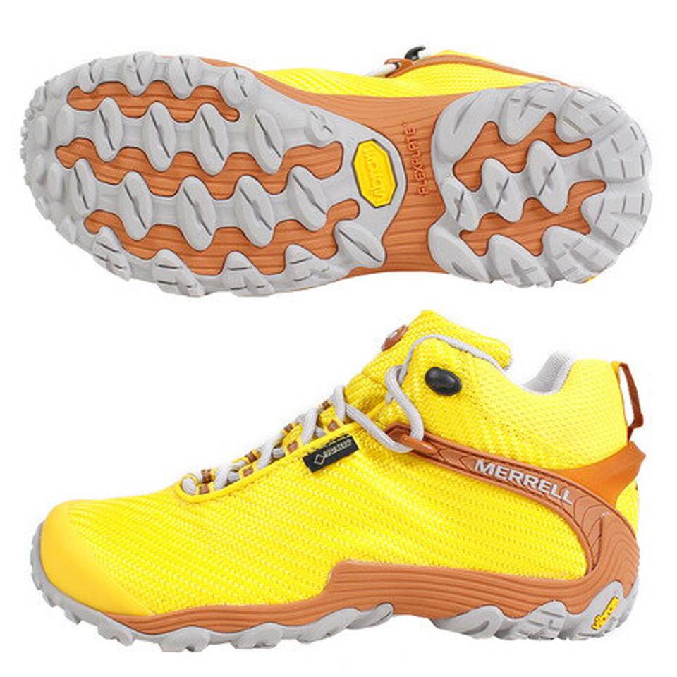 メレル（MERRELL） アウトドアシューズ トレッキングシューズ 登山靴 カメレオン7 ストーム ミッド GTX 38560 DANDELION ゴアテックス 448g （レディース）