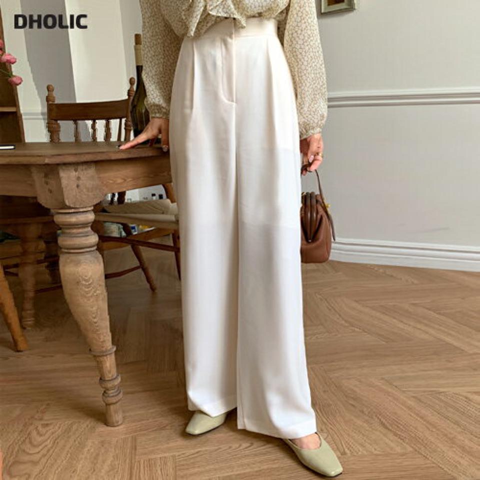 ワンタックワイドスラックス・全4色・b66727 レディース 【pt】韓国ファッション ボトムス ロング ロングパンツ スラックスパンツ スラックス ワンタック ワイド ハイウエスト 無地 シンプル フェミニン カジュアル 春 秋 冬