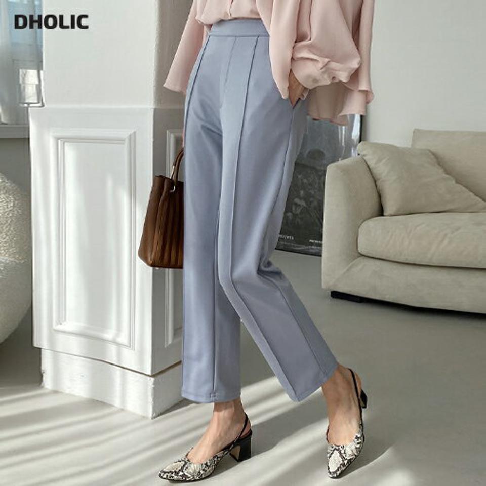 バックゴムスリムフィットパンツ・全3色・t71707 レディース 【pt】パンツ　ズボン ロングパンツ スリム 単色 無地 シンプル ベーシック 大人 きれいめ オフィスカジュアル 春 秋 韓国ファッション ハイホリHIHOLLI