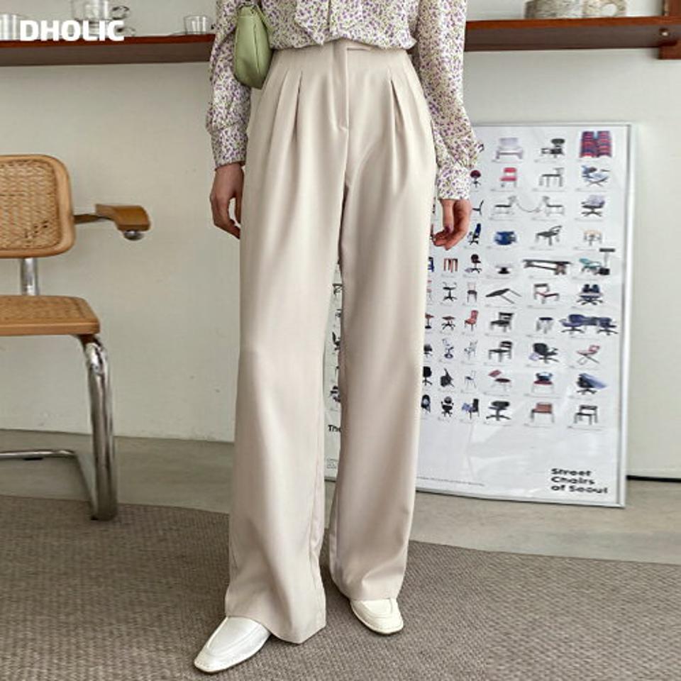 ツータックスラックス・全3色・t02064 レディース 【pt】パンツ スラックス ロングパンツ スタイルアップ ストレート ベーシック オフィスカジュアル 春 秋 冬 無地 シンプル 単色 きれいめ 大人っぽ 韓国ファッション