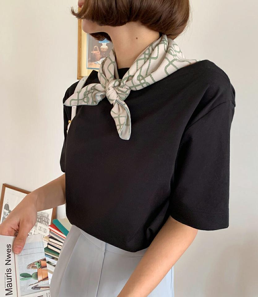2WAYオフショル半袖Tシャツ・全4色・t66700 レディース 【tops】韓国ファッション トップス Tシャツ 大人 半袖 ボートネック オフショル スリット 無地 シンプル 体型カバー フェミニン カジュアル デイリー 春 秋 冬