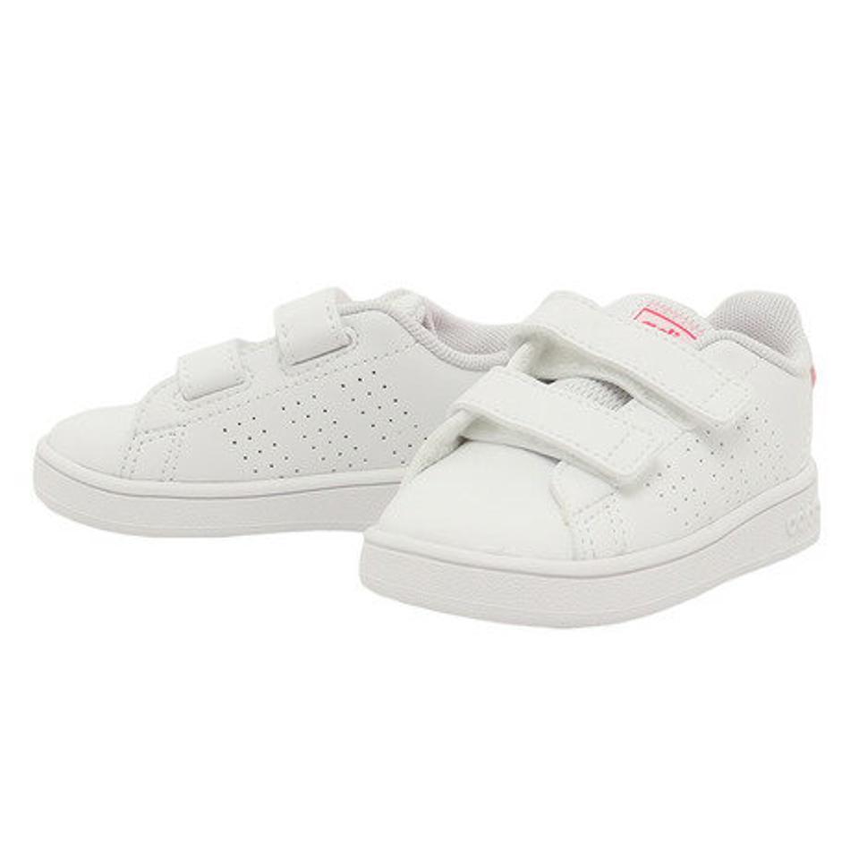 アディダス（adidas） スニーカー ジュニア ADVANCOURT I EF0300 白 ベルクロ 紐なし （キッズ）