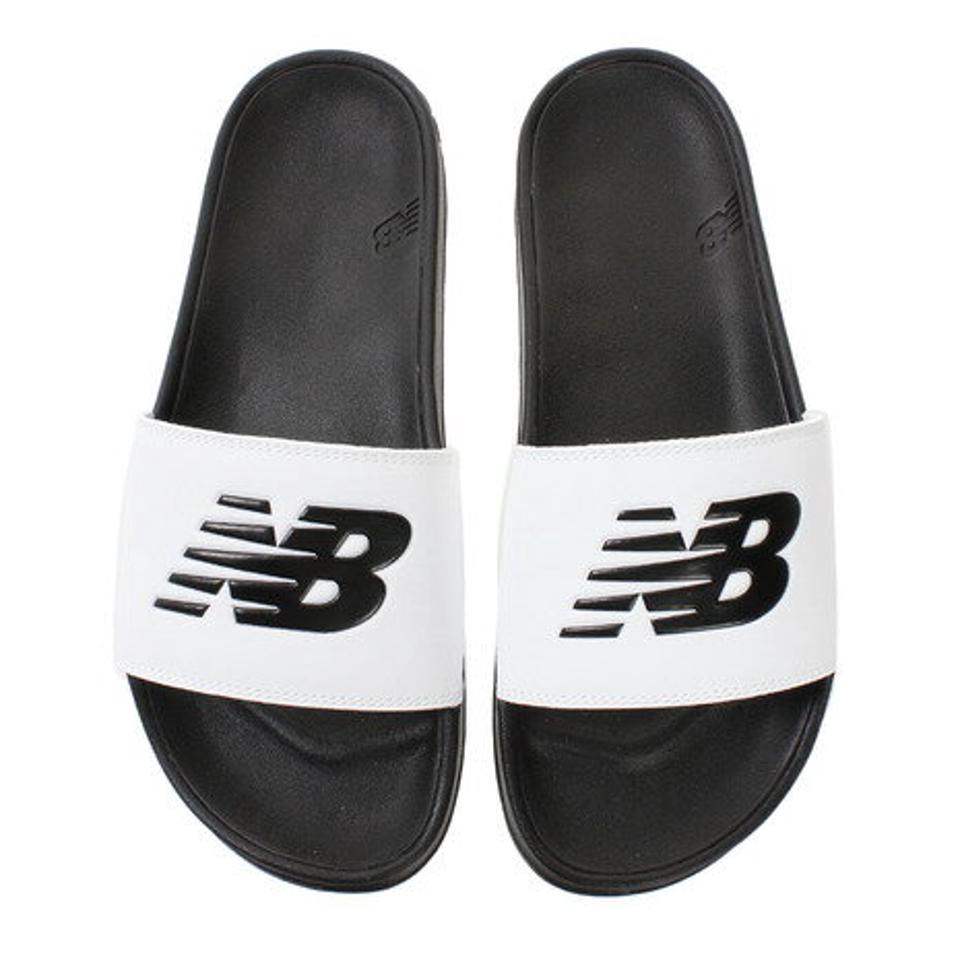ニューバランス（new balance）（メンズ、レディース）スポーツサンダル ブラック ホワイト 黒 白 SMF200F1D シャワサン ぺったんこ シンプル マリン レジャー