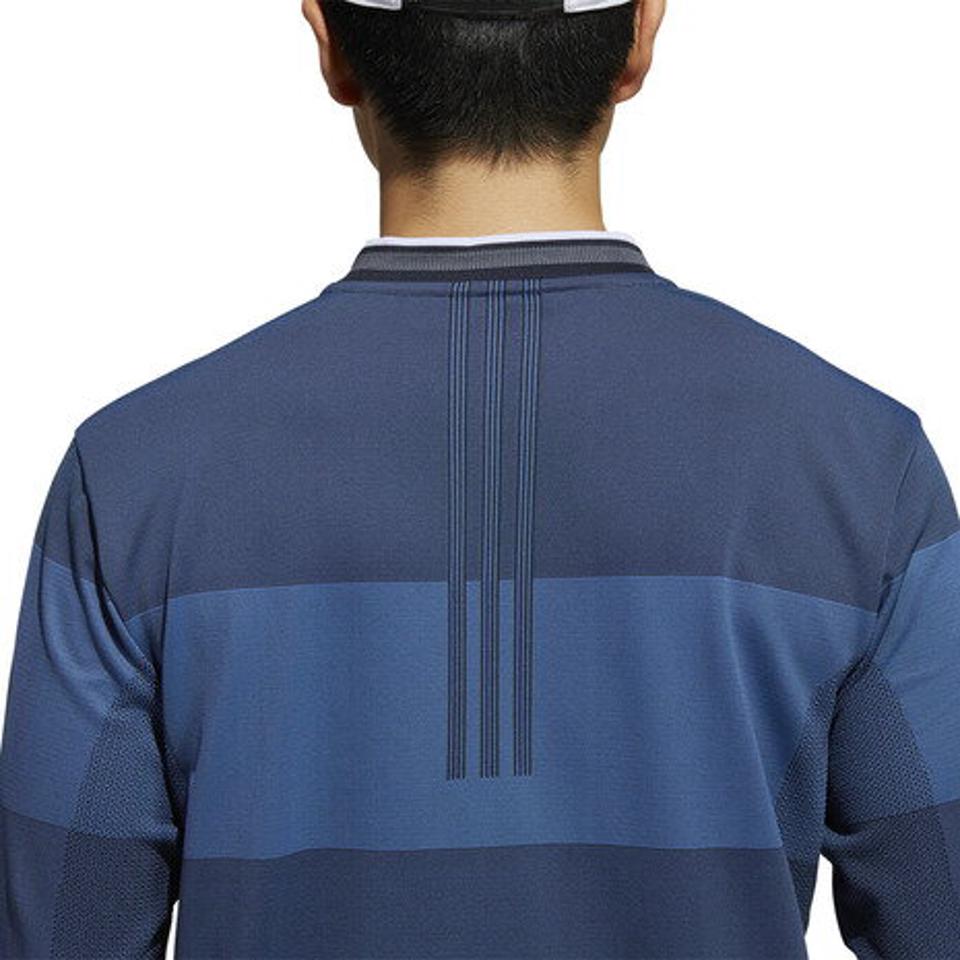 アディダス(adidas) ゴルフウェア PRIMEKNIT ストレッチ 長袖スタンドカラーシャツ BM528-GU5084 NV/FB (メンズ)