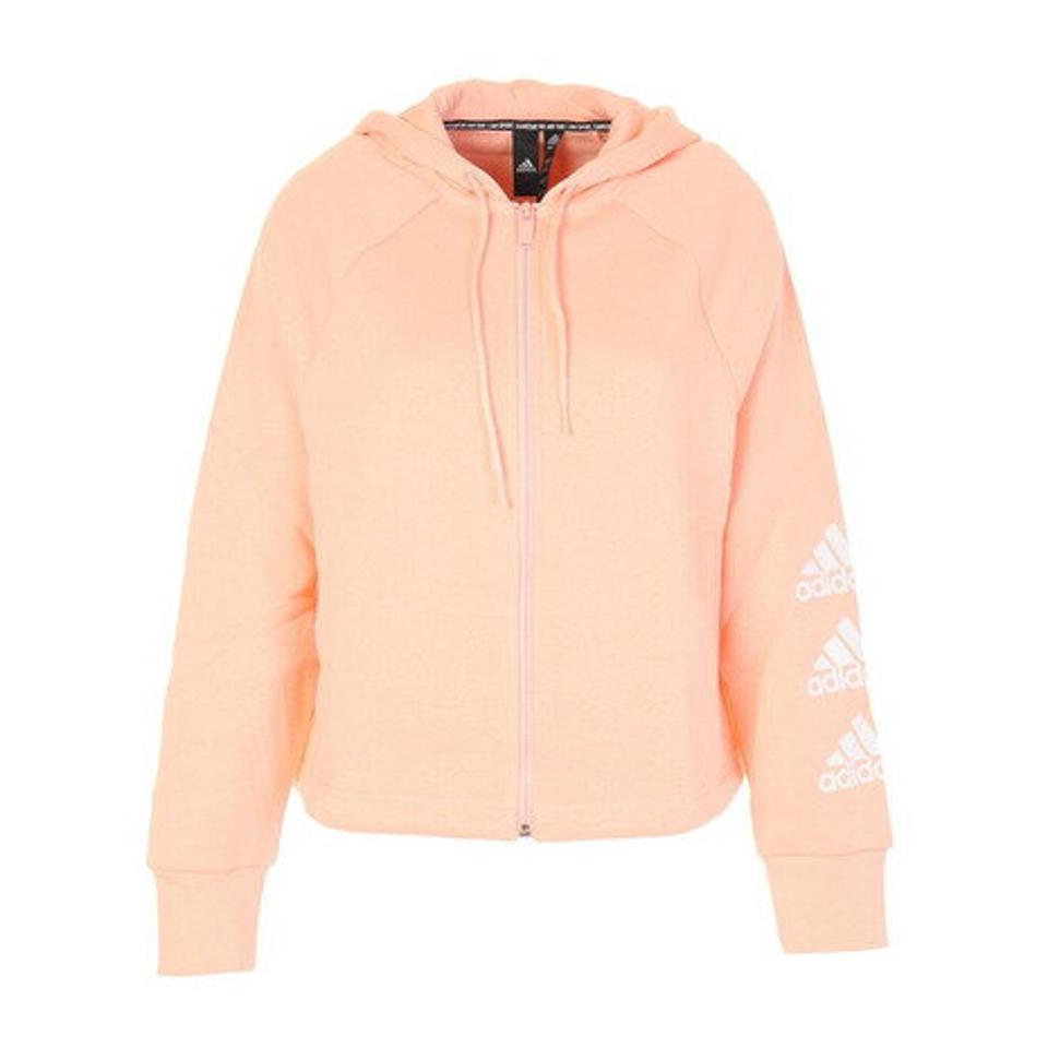アディダス（adidas）（レディース）スタック ロゴ フルジップ フリース パーカー IPB08-GC6934