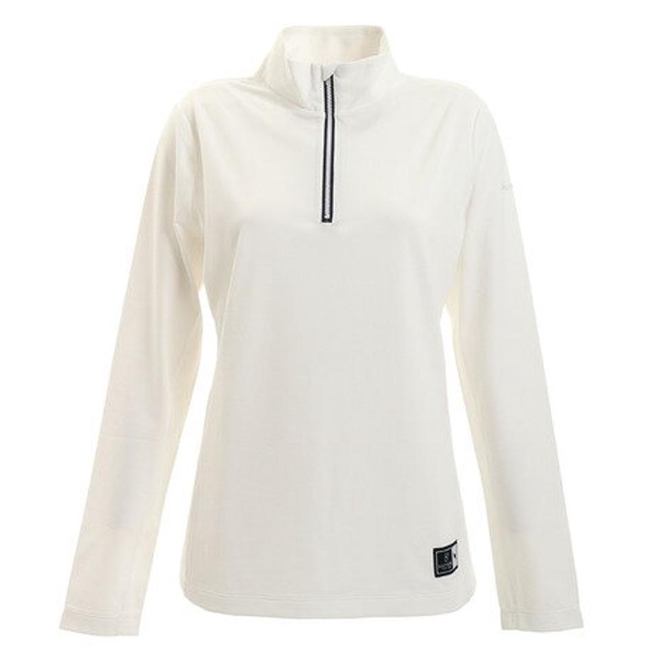 ウィッテム(HUITIEME) テニス ハーフジップ 長袖シャツ HU20SES733222 WHT 【吸汗速乾/UVカット】 (レディース)