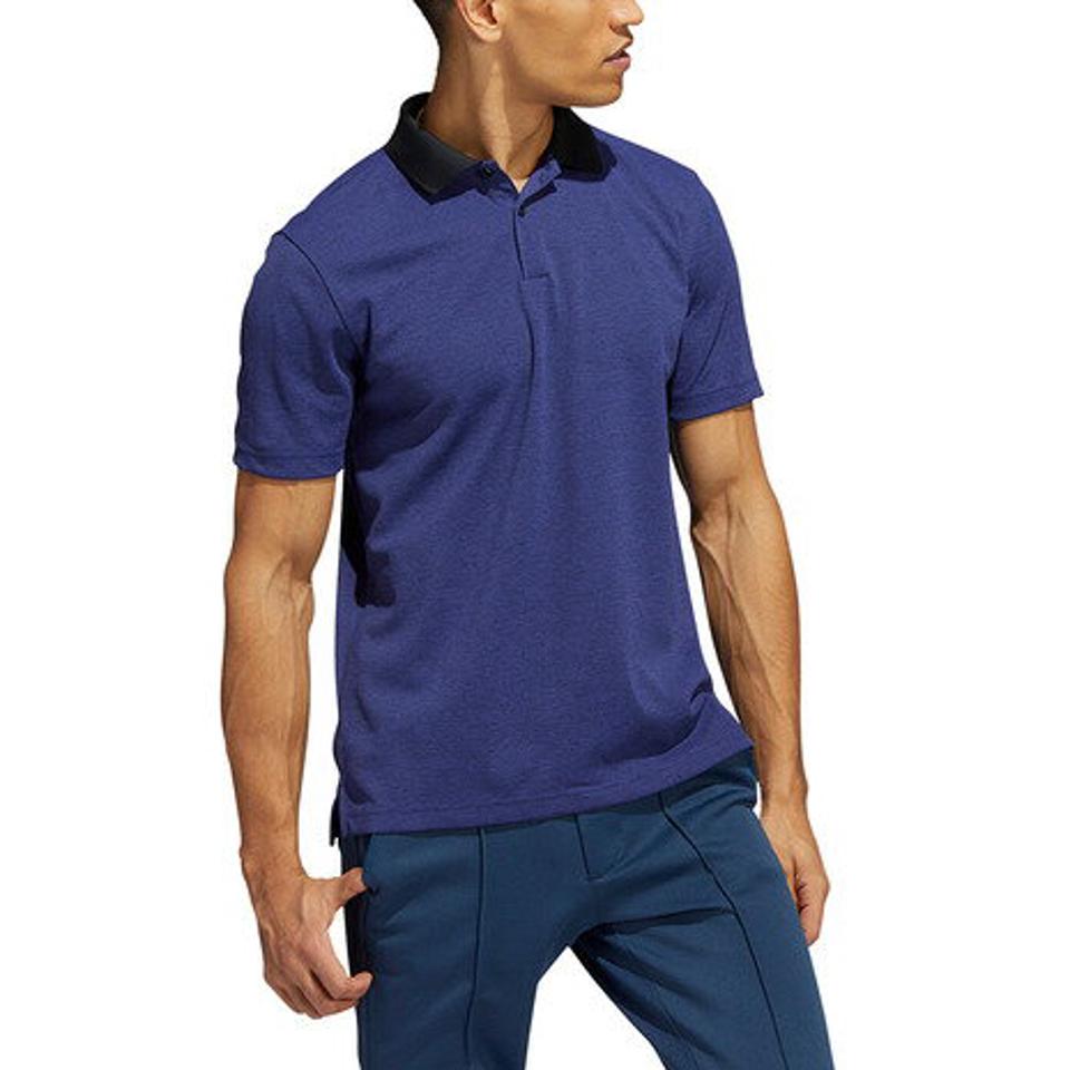 アディダス(adidas) ゴルフウェア メランジ 汗染み軽減 半袖ポロシャツ ZK681 (メンズ)