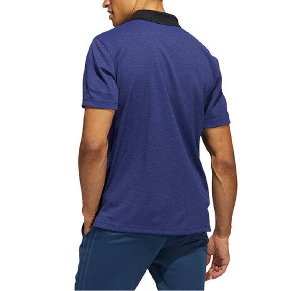 アディダス(adidas) ゴルフウェア メランジ 汗染み軽減 半袖ポロシャツ ZK681 (メンズ)