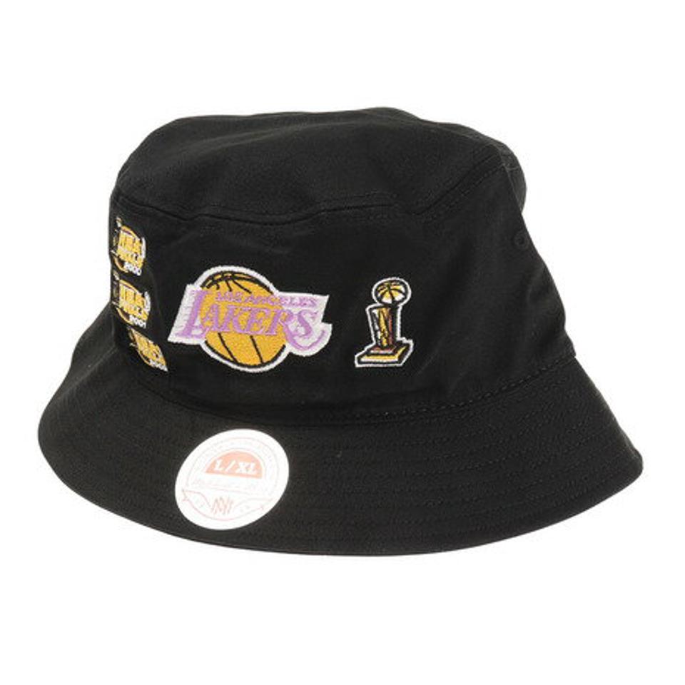 ミッチェルアンドネス(Mitchell&Ness) NBA REVERSIBLE バケットハット LOS ANGELES LAKERS BUCKSH20011-LALBLCK (メンズ)