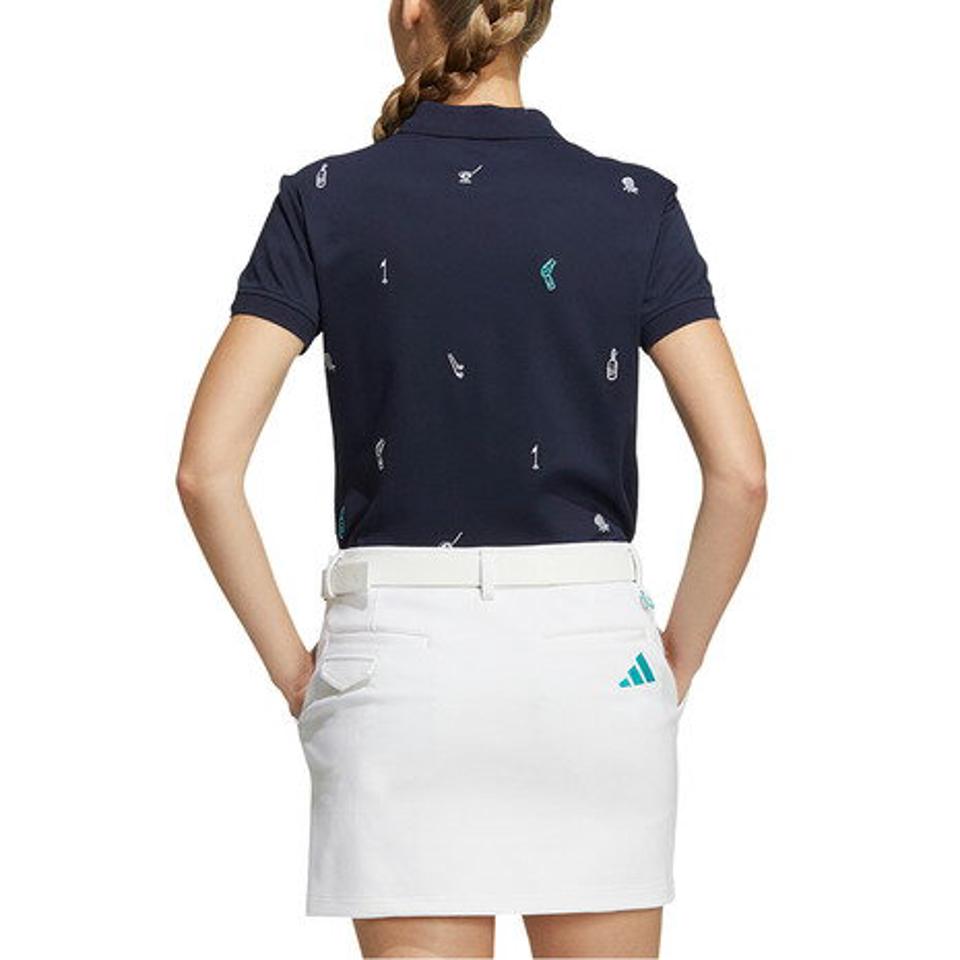 アディダス(adidas) ゴルフウェア PLAY GREEN モノグラム半袖ポロシャツ YY439-HA0183IN (レディース)