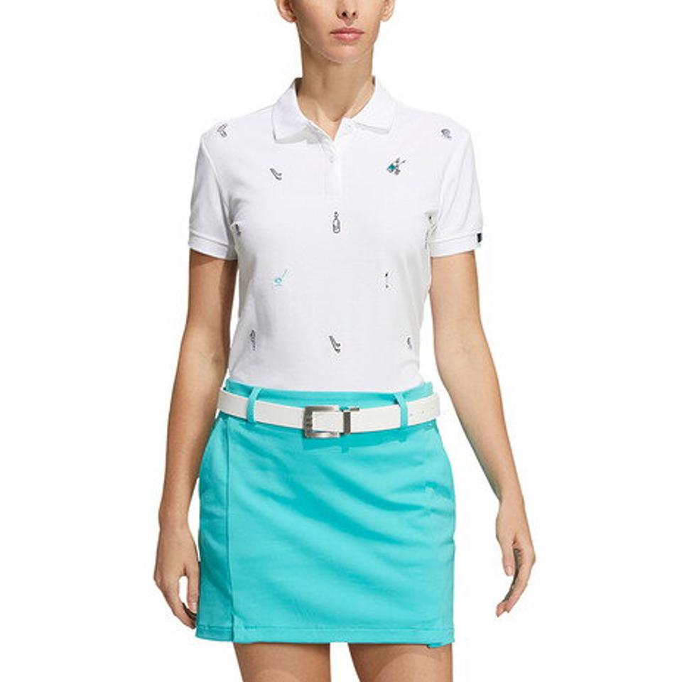 アディダス(adidas) ゴルフウェア PLAY モノグラム半袖ポロシャツ YY439 HA0182 HA0183(レディース)